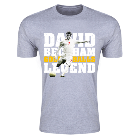 David Beckham England Legend T-Shirt (Grey)