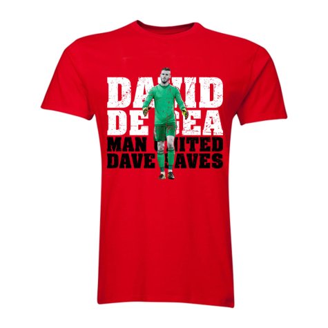 David De Gea Man United Goalkeeper T-Shirt (Red) - Kids