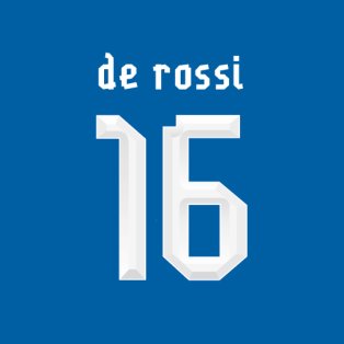 2013-14 Daniele de Rossi Italy Home Shirt Printing