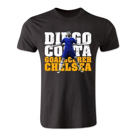 Diego Costa Chelsea Goalscorer T-Shirt (Black) - Kids