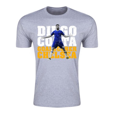 Diego Costa Chelsea Goalscorer T-Shirt (Grey) - Kids