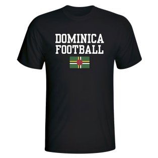 Dominica Football T-Shirt - Black