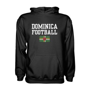 Dominica Football Hoodie - Black