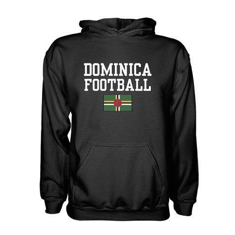 Dominica Football Hoodie - Black