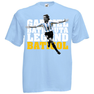 Gabriel Batistuta Argentina Legend T-Shirt (Sky)