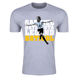 Gabriel Batistuta Argentina Legend T-Shirt (Grey)