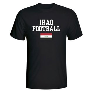 Iraq Football T-Shirt - Black