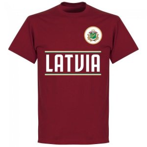 Latvia Team T-Shirt - Maroon