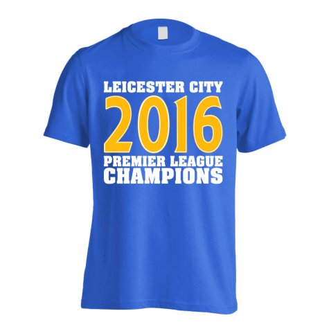 Leicester City 2016 Premier League Champions T-Shirt (Blue)