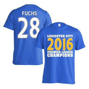 Leicester City 2016 Premier League Champions T-Shirt (Fuchs 28) Blue