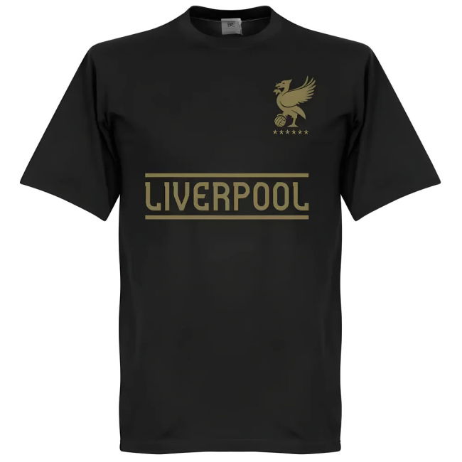 Liverpool Team T-Shirt - Black/Gold