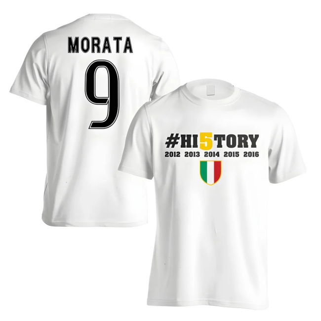 Juventus History Winners T-Shirt (Morata 9) - White