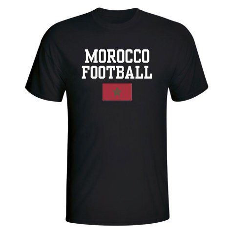 Morocco Football T-Shirt - Black