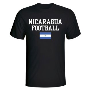 Nicaragua Football T-Shirt - Black