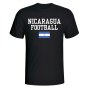 Nicaragua Football T-Shirt - Black