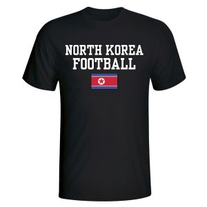 North Korea Football T-Shirt - Black