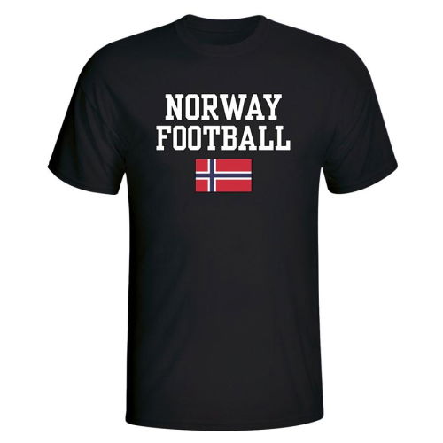 Norway Football T-Shirt - Black  Norway Football T-Shirt - Black