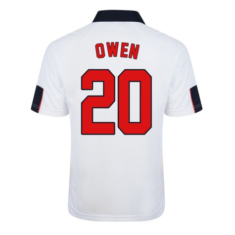 Score Draw England World Cup 1998 Home Shirt (Owen 20)