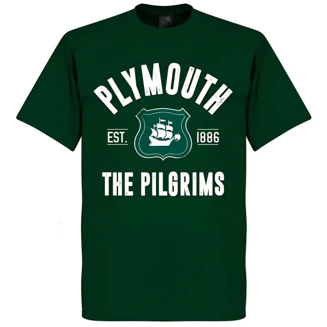 Plymouth Established T-Shirt - Bottle Green