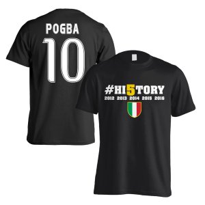 Juventus History Winners T-Shirt (Pogba 10) Black - Kids