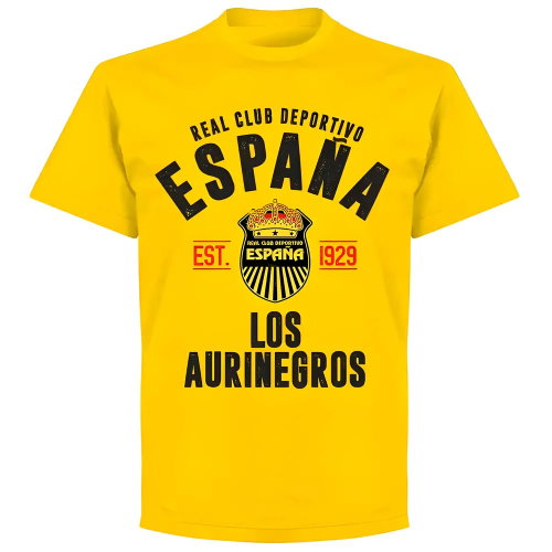 Real Club Deportivo Espana Established T-shirt - Yellow