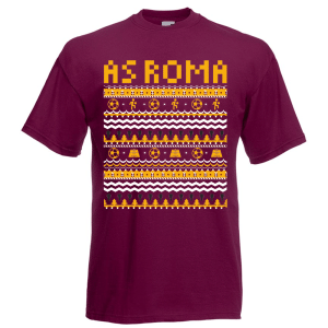 As Roma Christmas T-Shirt (Burgundy)