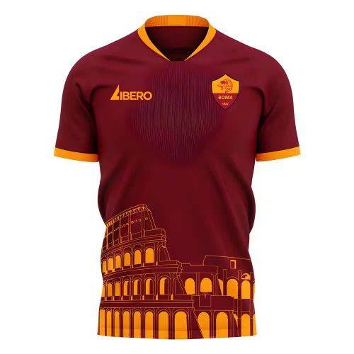 Roma 2025-2026 Home Concept Football Kit (Libero) - No Sponsor