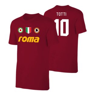 Roma \'Vintage 81/82\' t-shirt TOTTI - Crimson