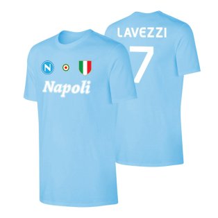 Napoli \'Vintage 86/87\' t-shirt LAVEZZI - Light blue