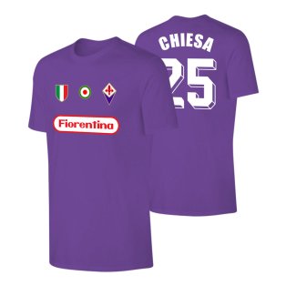 Fiorentina retro t-shirt CHIESA - Purple