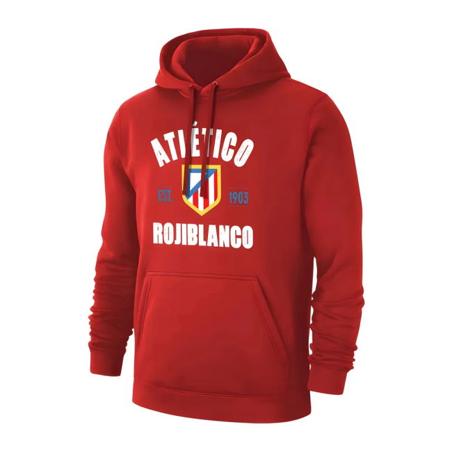 Atletico Madrid \"EST. 1903\" footer with hood - Red