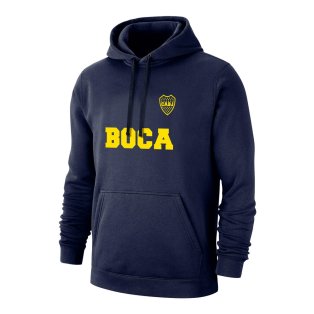 Boca Juniors \"Text\" footer with hood - Dark blue