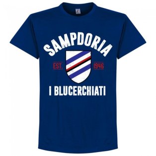 Sampdoria Established T-Shirt - Ultramarine