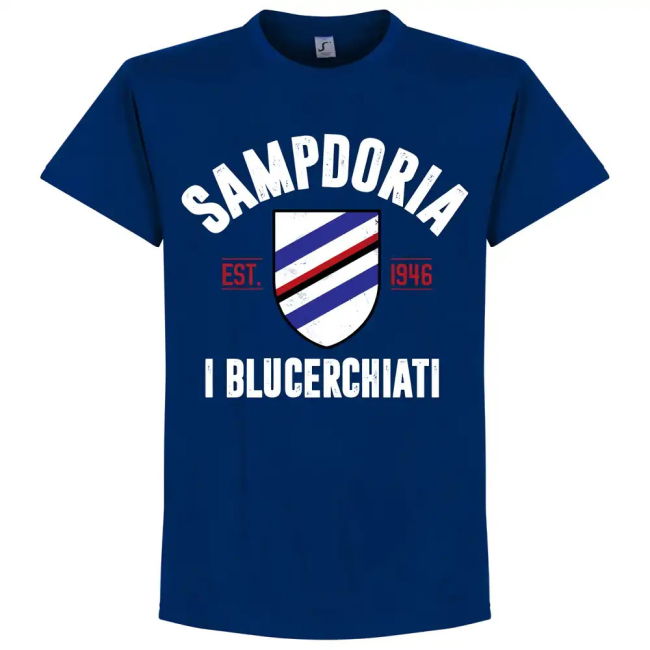 Sampdoria Established T-Shirt - Ultramarine