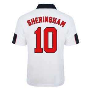 Score Draw England World Cup 1998 Home Shirt (Sheringham 10)