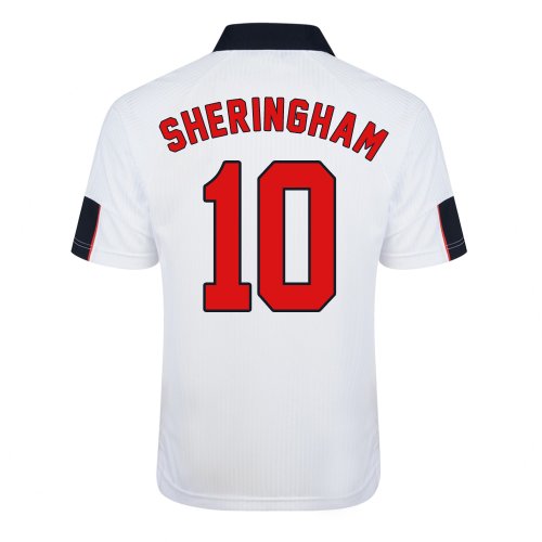 Score Draw England World Cup 1998 Home Shirt (Sheringham 10)