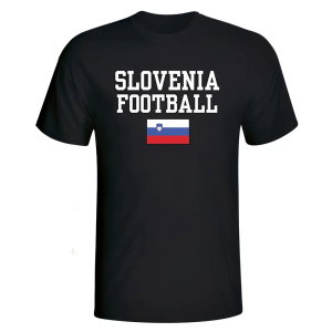 Slovenia Football T-Shirt - Black