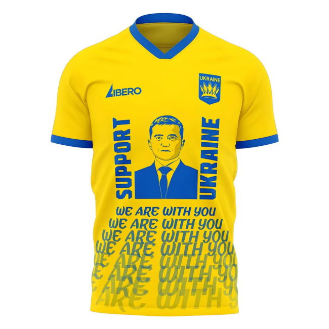We Are With You Ukraine Concept Football Kit (Libero)