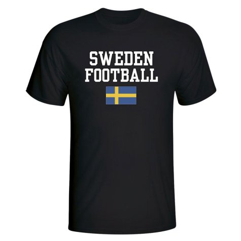 Sweden Football T-Shirt - Black