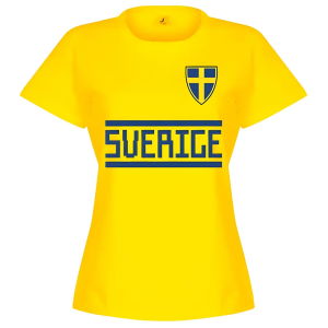 Sweden Team Womens T-Shirt - Yellow