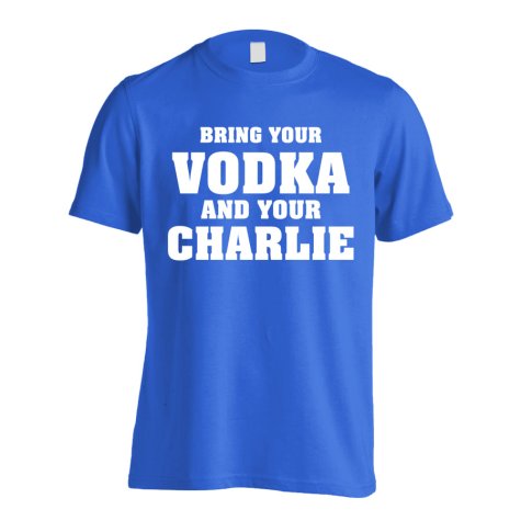 Leicester Jamie Vardy Vodka Charlie T-Shirt (Blue)