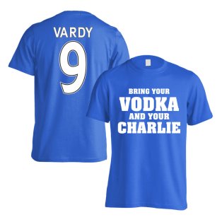 Leicester Jamie Vardy Vodka Charlie T-Shirt (Vardy 9) - Blue