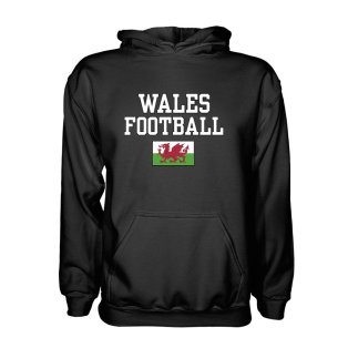Wales Football Hoodie - Black