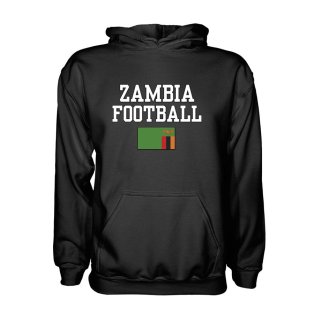 Zambia Football Hoodie - Black