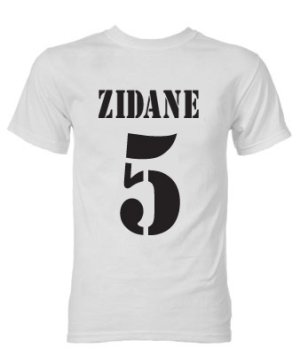 Zinedine Zidane Real Madrid Galactico T-Shirt (White)
