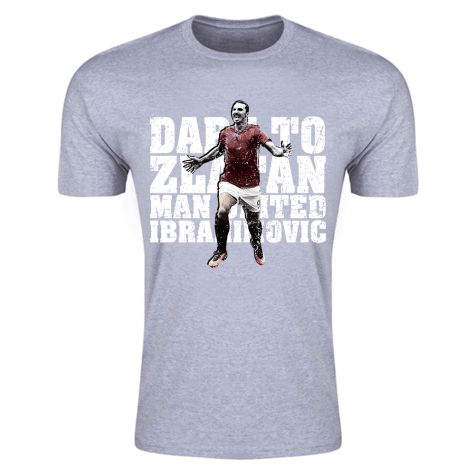 Zlatan Ibrahimovic Dare to Zlatan Man Utd T-Shirt (Grey)
