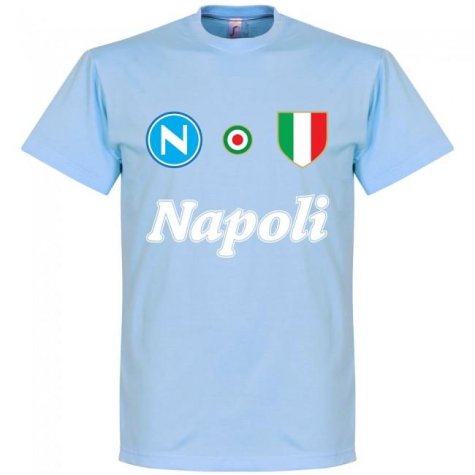 Napoli Maradona 10 Team T-Shirt - Sky