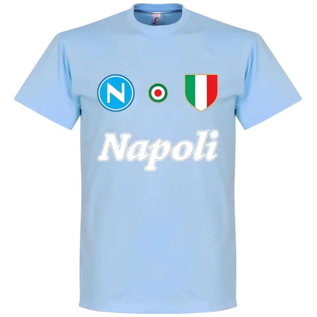 Napoli Maradona 10 Team T-Shirt - Sky