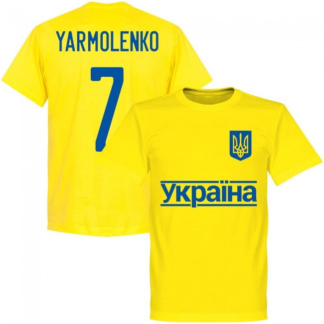 Ukraine Yarmolenko 7 2020 Team T-Shirt - Yellow