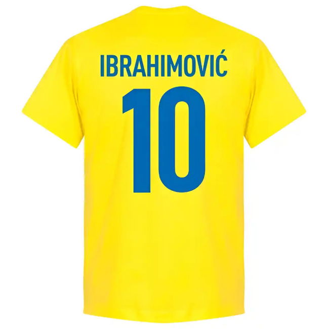 Sweden Ibrahimovic 10 Team T-Shirt - Yellow